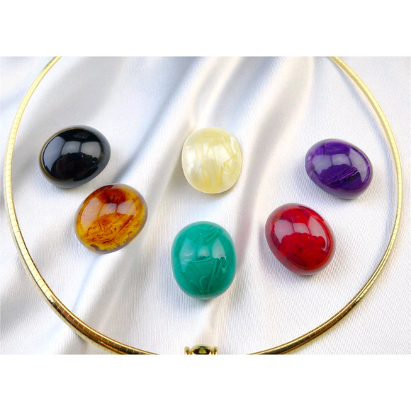 Joan Rivers Classics Collection Interchangeable Cabochon Necklace Set - Picture 2 of 4